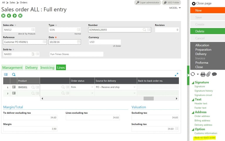 setting up intercompany transactions in Sage Enterprise Management (Sage X3)