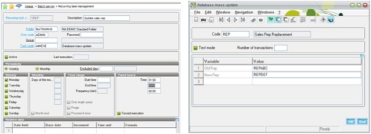 mass update in Sage Enterprise Management (Sage X3) mass update in Sage Enterprise Management (Sage X3)