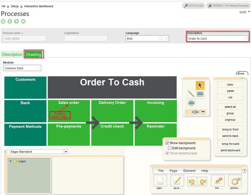 how to modify a process flow in Sage Enterprise Management (Sage X3)