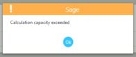 calculation capacity exceeded error in Sage Enterprise Management (Sage X3)