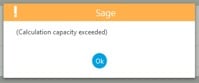 calculation capacity exceeded error in Sage Enterprise Management (Sage X3)