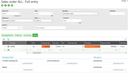 conditional formatting in Sage Enterprise Management (Sage X3)