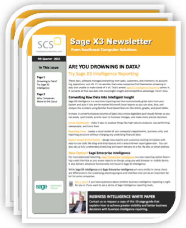Sage X3 Newsletter | 4th Quarter 2015