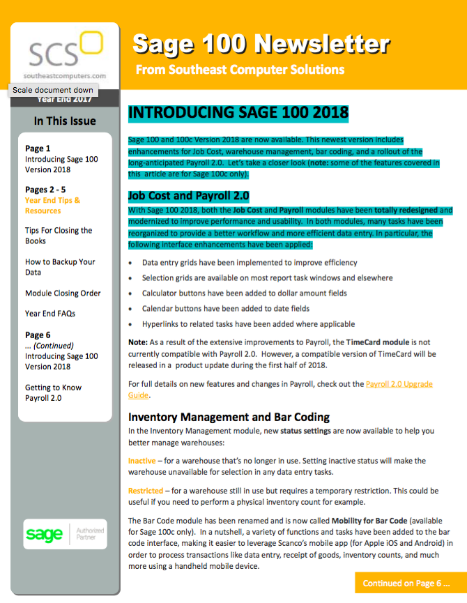Year-end 2017: Sage 100 & Sage 100cloud (Sage 100c) - What You Need to Know